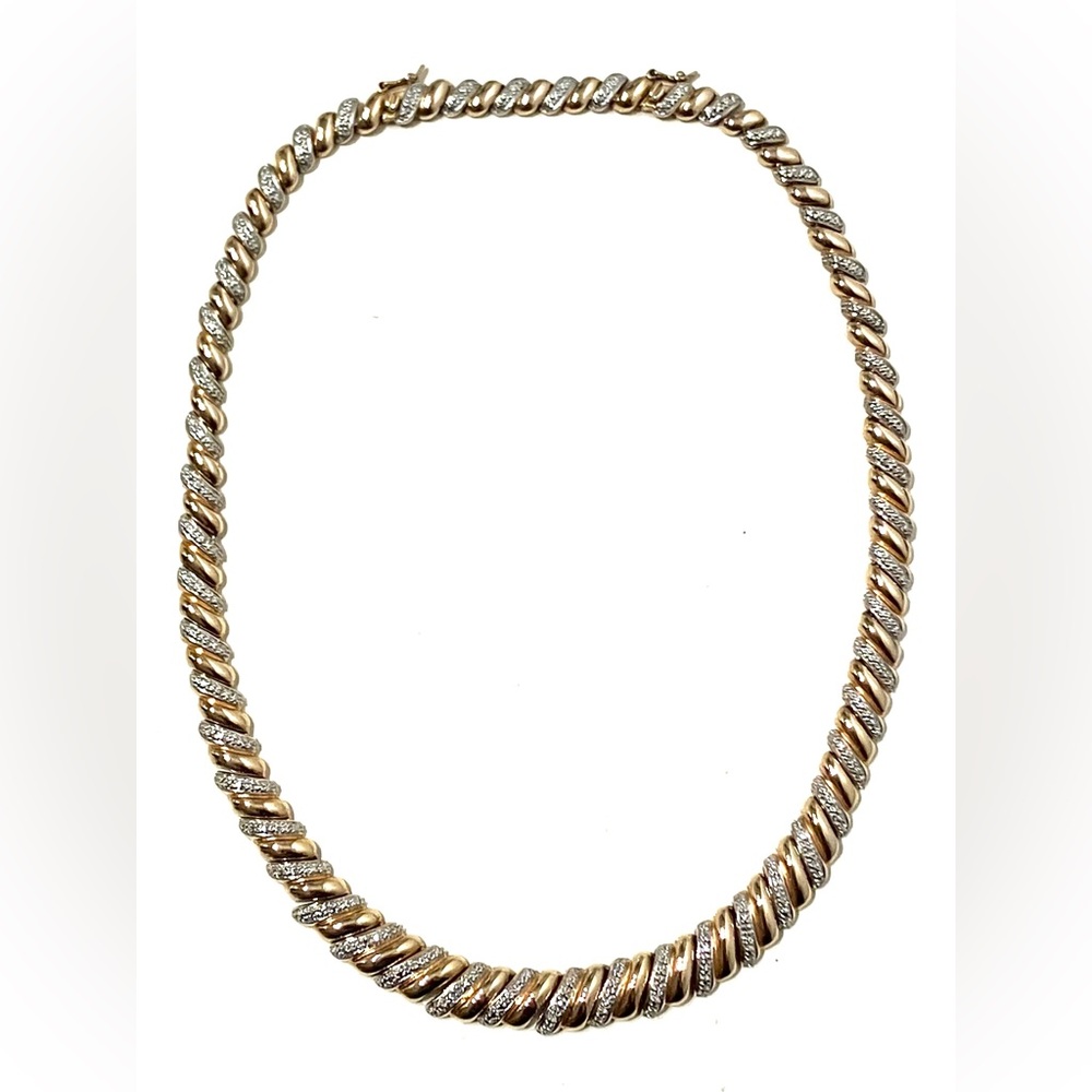 Gold Plated Sterling Silver 925 Collar Necklace